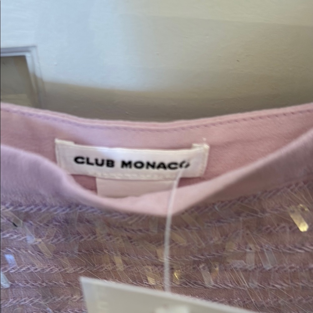Club Monaco Light Pink Textured Blouse